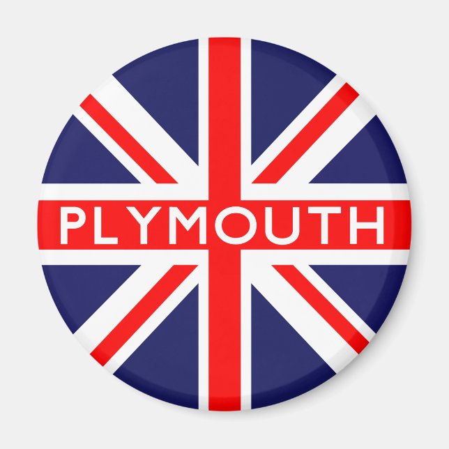 Plymouth UK Flag Magnet (Front)