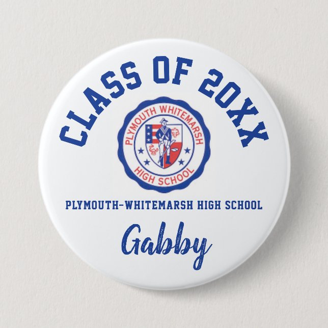 Plymouth-Whitemarsh High School Button Logo Custom (Front)