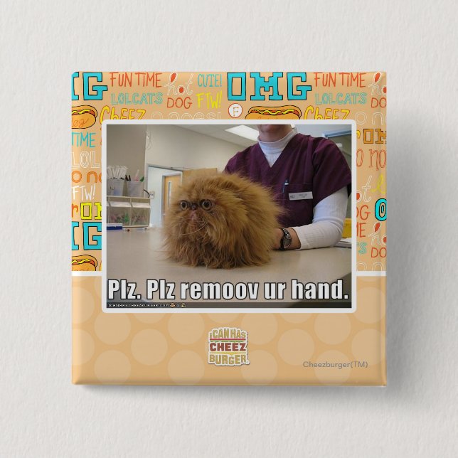 Plz remoov ur hand 2 inch square button (Front)