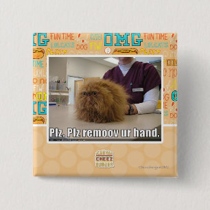 Plz remoov ur hand 2 inch square button