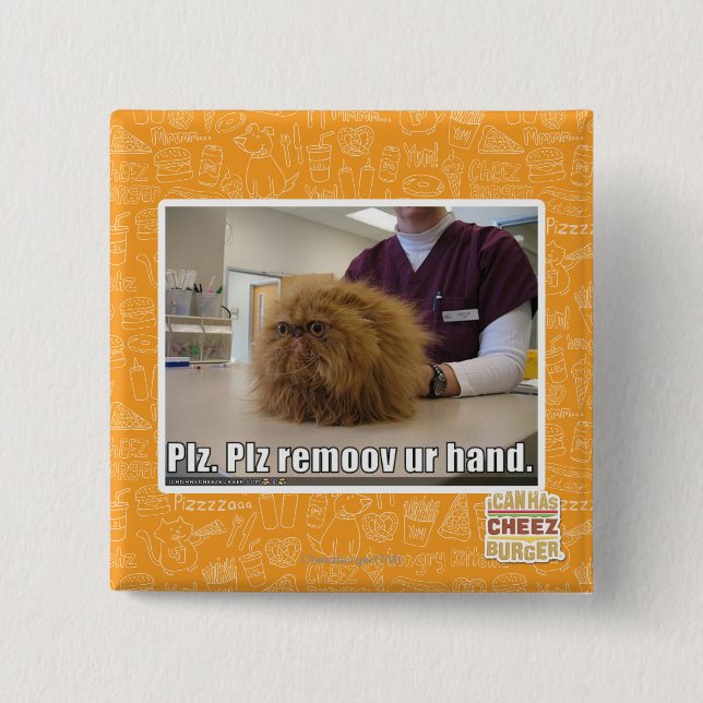 Plz remoov ur hand 2 inch square button (Front)
