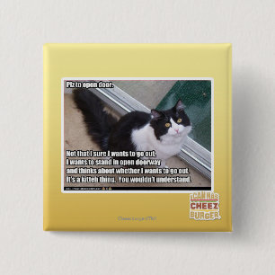 Plz to open door 2 inch square button