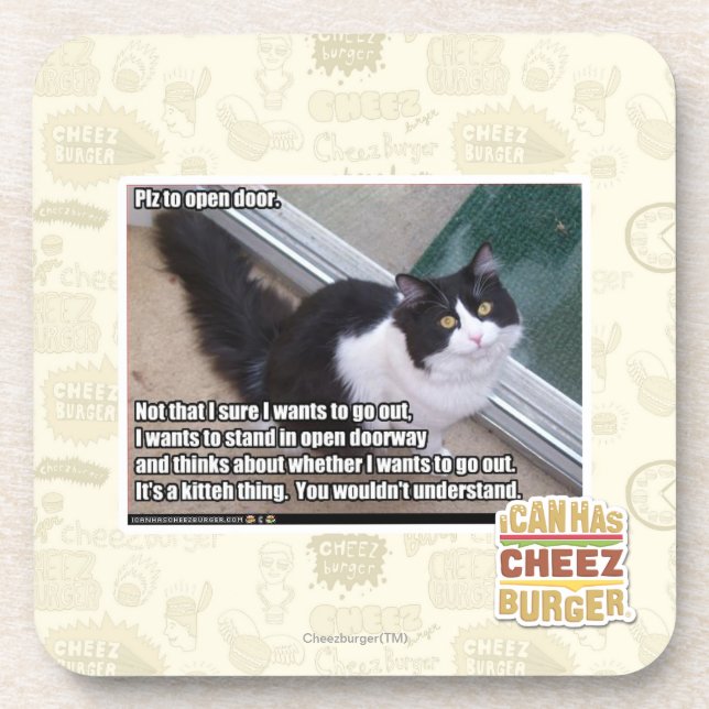 Plz to open door coaster (Front)