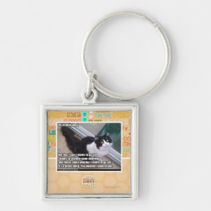 Plz to open door keychain