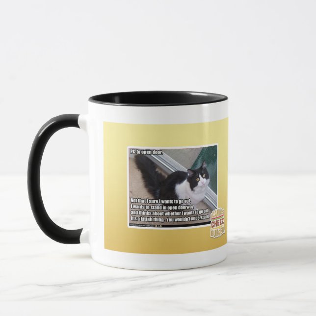 Plz to open door mug (Left)