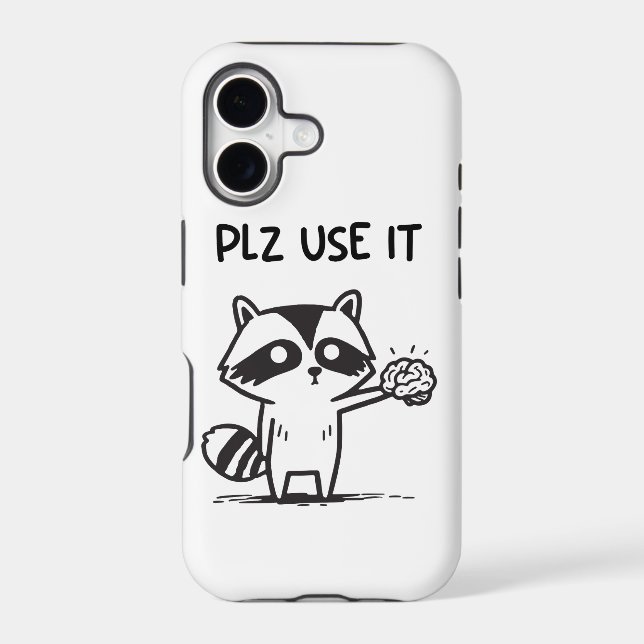 Plz Use It - Funny Racoon Sarcastic (Back)