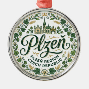 Plzeň Czech Republic Metal Ornament