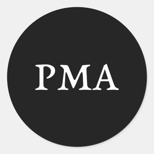 Pma Positive Tal Attitude Classic Round Sticker (Front)