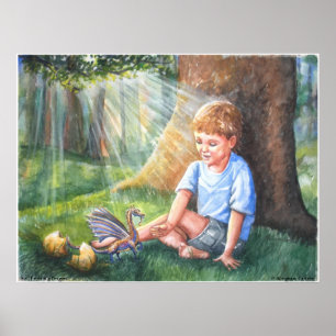 PMACarlson Boy Finds his Dragon Poster