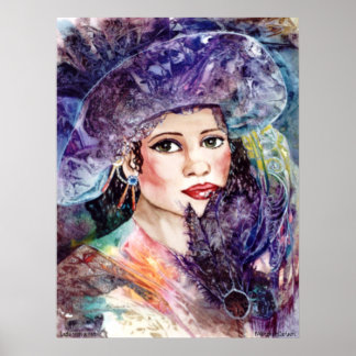 PMACarlson Lady avec une affiche Casquette