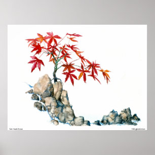 PMACarlson Red Maple Bonsai Poster