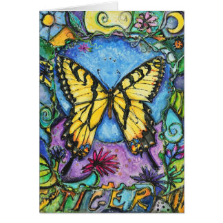 PMACarlson Tiger Butterfly Card