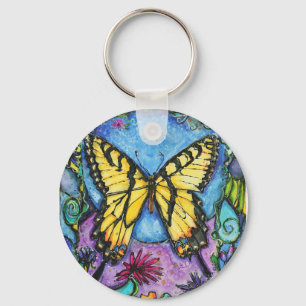 PMACarlson Tiger Butterfly Keychain