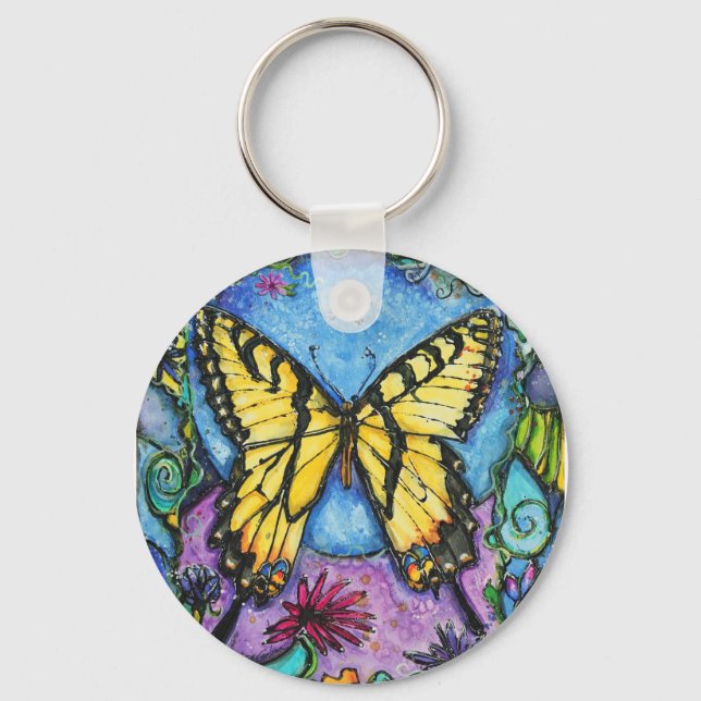 PMACarlson Tiger Butterfly Keychain (Front)