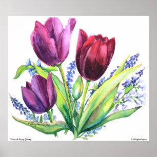 PMACarlson Tulips With Spring Flowers Poster