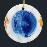 PMACarlsonAngel Ornament<br><div class="desc">The angel appears in a dream, blue and gold, holding a candle to light the way. Holiday ornament.</div>
