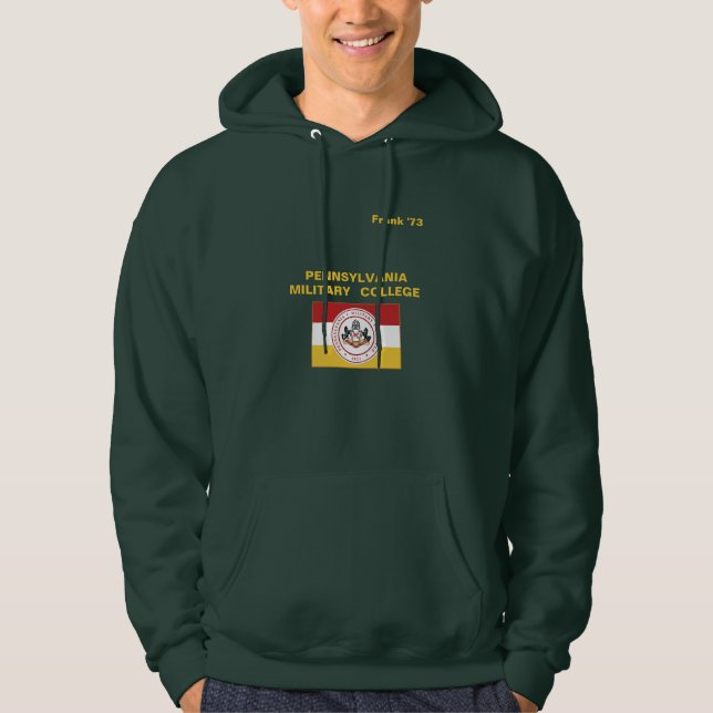 * PMC FLAG HOODIE W/NAME AND CLASS - gold text (Front)