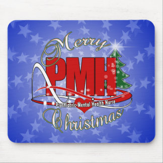 PMH Psychiatric-Mental Health Nurse CHRISTMAS Mouse Pad
