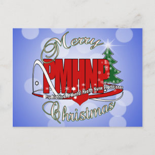 PMHNP CHRISTMAS Psychiatric  Mental Health Nurse Holiday Postcard