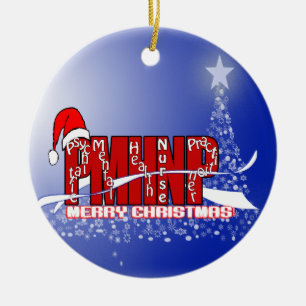 PMHNP - Psychiatric and Mental Health Nurse XMAS Ceramic Ornament