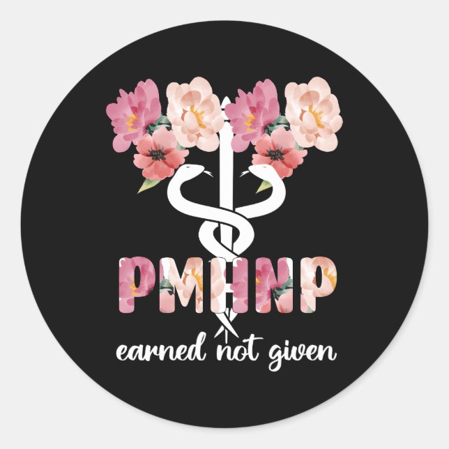 Pmhnp Psychiatric Tal Health Nurse Practitioner Classic Round Sticker (Front)