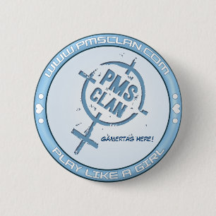 PMS Button- Blue Logo 2 Inch Round Button