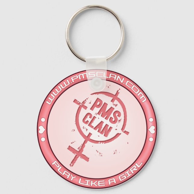PMS Keychain- Pink Logo 2 Keychain (Front)
