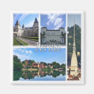 PMT004 TURIN, Mosaic, Piedmont, Italy, Fridge Magnet