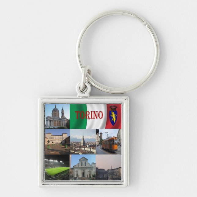 PMT012 TURIN, Mosaic, Piedmont, Italy, Keychain (Front)