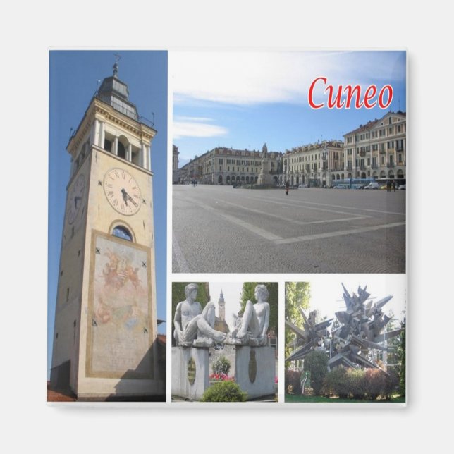 PMT024 CUNEO Mosaic, Piedmont, Italy, Fridge Magnet (Front)