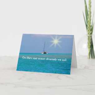 PMYC - On life's vast ocean diversely we sail. Holiday Card
