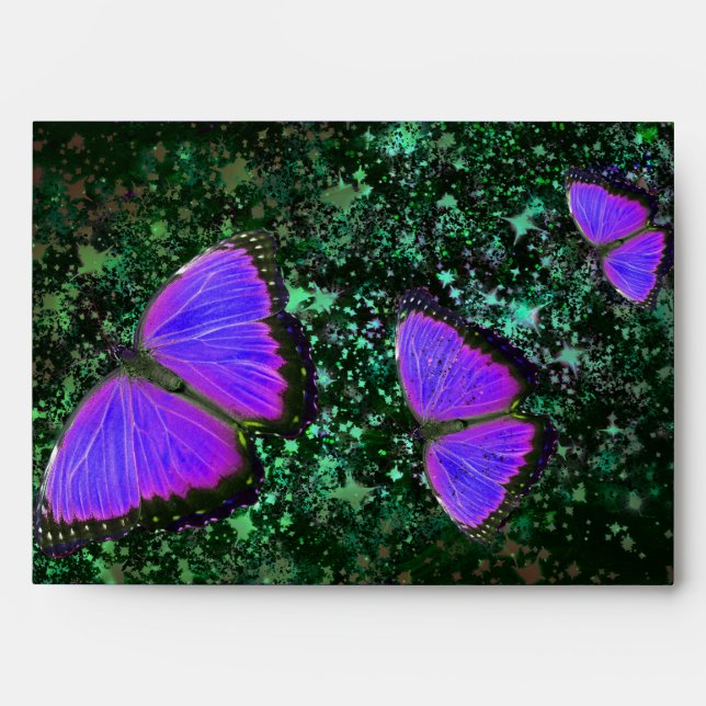 PN 16 Enveloppe Papillons violets (Devant)