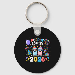 Pn Bottles Baby New Year 2026 Colorful Party Desig Keychain