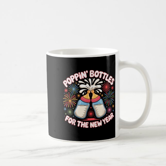 Pn Bottles For The New Year Funny Baby Milk Toast  Coffee Mug (Right)
