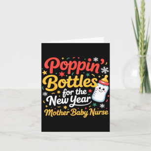 Pn Bottles For The New Year Mother Baby Nurse  Card