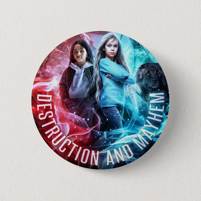 Pnut & Cece  2 Inch Round Button (Front)