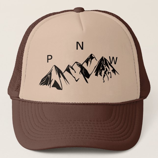 PNW Trucker Hat Off set Lettering (Front)