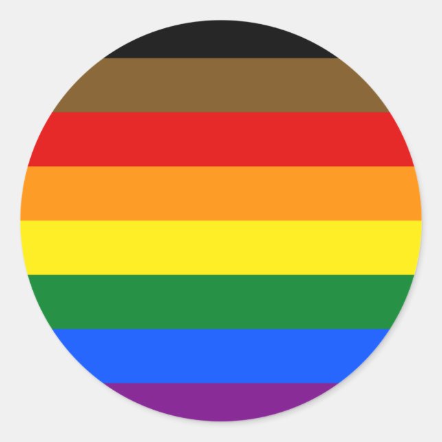 POC Inclusive LGBTQ+ Pride Circle Sticker (Front)