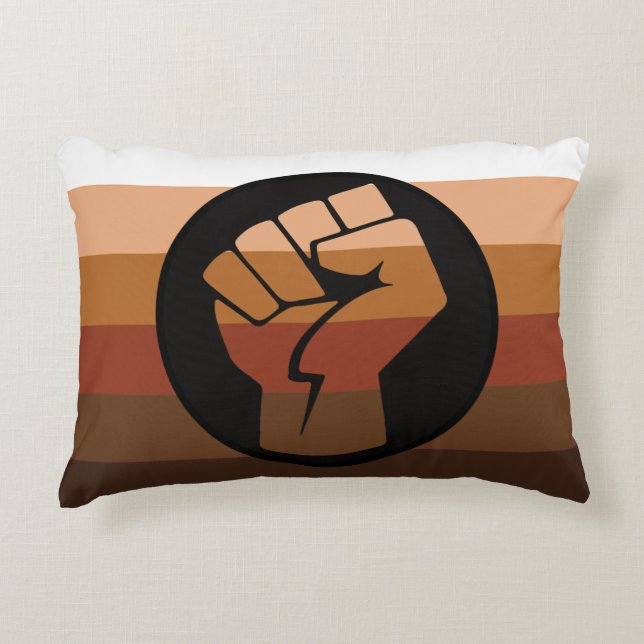 POC Pride Flag Accent Pillow (Front)
