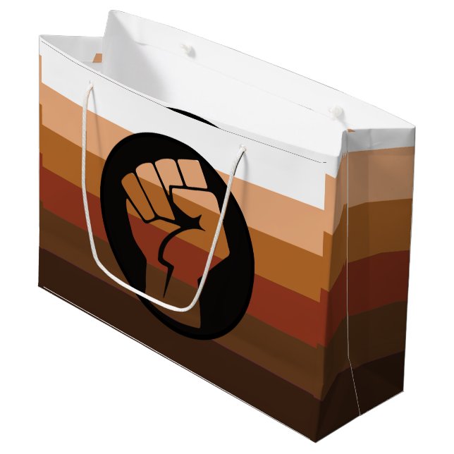POC Pride Flag Large Gift Bag (Front Angled)