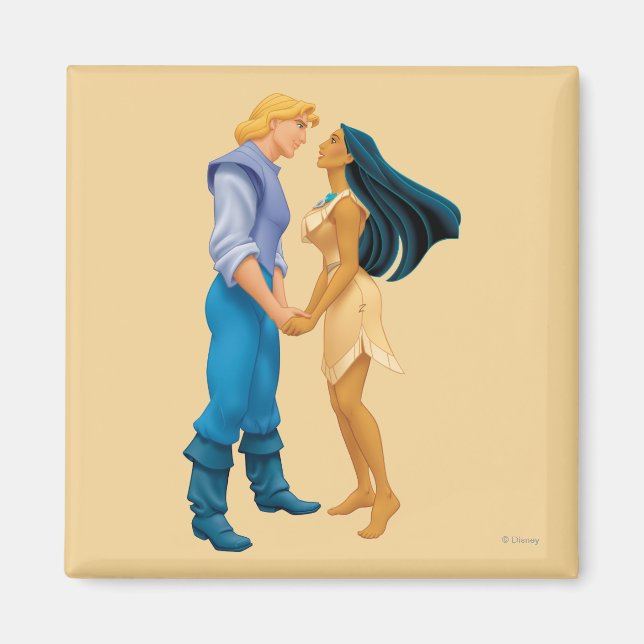 Pocahontas and John Smith Holding Hands Magnet (Front)