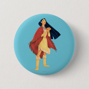 Pocahontas Cape 2 Inch Round Button