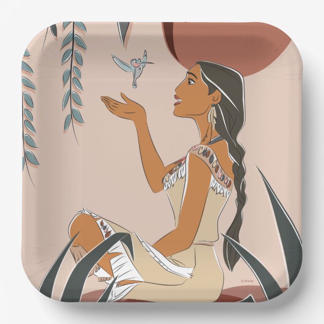 Pocahontas & Flit Captured Moment Paper Plate (Front)