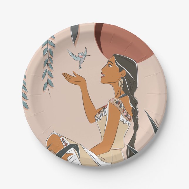 Pocahontas & Flit Captured Moment Paper Plate (Front)