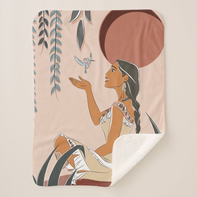 Pocahontas & Flit Captured Moment Sherpa Blanket (Front)