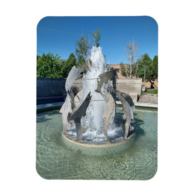 Pocatello Simplot Square Fountain Flexible Magnet (Vertical)