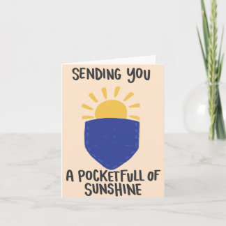 Poche de Soleil, 4x6, Carte de Vœux Pliée