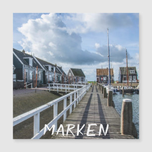 Poche en bois à Marken, Pays-Bas Magnet