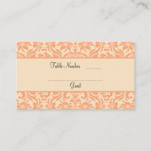 Poche et Crème Mariage damassé Table Cartes de Pla