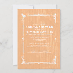 Poche Western Grange Bois Bridal Douche Invitation